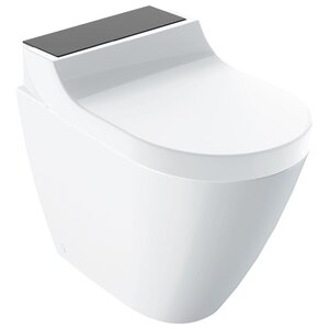 Изображение товара Электронный унитаз-биде Geberit AquaClean Tuma Comfort 146.310.SJ.1 приставной, белый, панель черное стекло