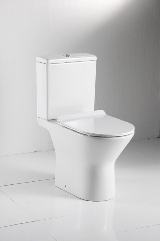 Изображение товара Напольный безободковый унитаз Bravat Cena CX21206UW-P-RUS с сиденьем Soft Close