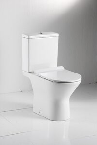 Изображение товара Напольный унитаз Bravat Cena CX21206UW-P-RUS безободковый, с сиденьем Soft Close