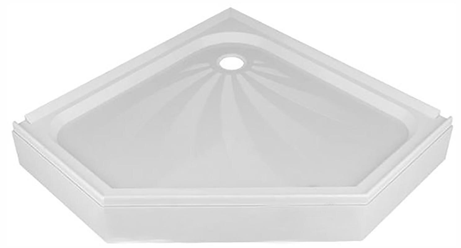 Изображение товара Поддон для душа Alex Baitler AB9017V-1 90x90 см пятиугольный акриловый с гидрозатвором