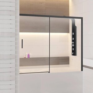 Изображение товара Шторка на ванну RGW SC-45 B, 34114518-14, 180 x 150 см стекла прозрачные, профиль черный