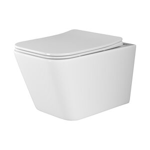 Изображение товара Подвесной безободковый унитаз Ceramicanova Metric CN3007 Rimless, крышка микролифт, сантехфарфор