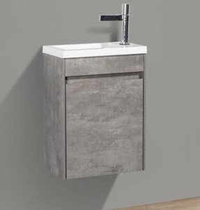 Изображение товара Тумба под раковину BelBagno PIETRA MINI-400-1A-SO-SCM-L/R 40 см, подвесная, Stucco Cemento