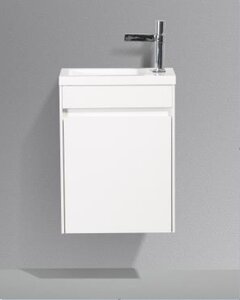 Изображение товара Тумба под раковину BelBagno Pietra Mini PIETRA MINI-460-1A-SO-BL-L/R 46 см, белый глянцевый ( Bianco Lucido)