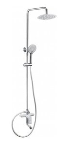 Изображение товара Душевая система Aquanet Arctic R AF520-72-R-CW, с круглым верхним душем 20 см, хром/белый (243325)