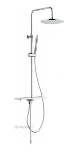 Изображение товара Душевой гарнитур Aquanet Pragmatic R AF430-70-R-C, с круглым верхним душем 25 см, 1 режим струи, хром (243322)