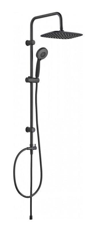 Изображение товара Душевой гарнитур Aquanet Passion RC AF300-70-RC-B, с верхним душем 30 х 19 см, 3 режима струи, черный матовый (243321)