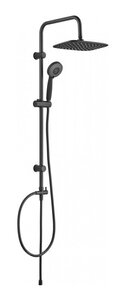 Изображение товара Душевой гарнитур Aquanet Passion RC AF300-70-RC-B, с верхним душем 30 х 19 см, 3 режима струи, черный матовый (243321)