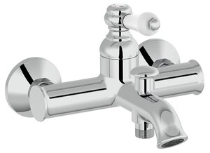 Изображение товара Смеситель Jacob Delafon Louise E24363-CP для ванны и душа, хром/белый