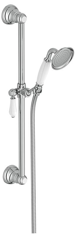 Изображение товара Душевой гарнитур Jacob Delafon Louise E24364-CP хром и белый стиль ретро