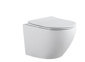 Изображение товара Подвесной безободковый унитаз Aquanet Cetus 2.0 W LX-1901 (243541), крышка микролифт Slimseat, цвет белый