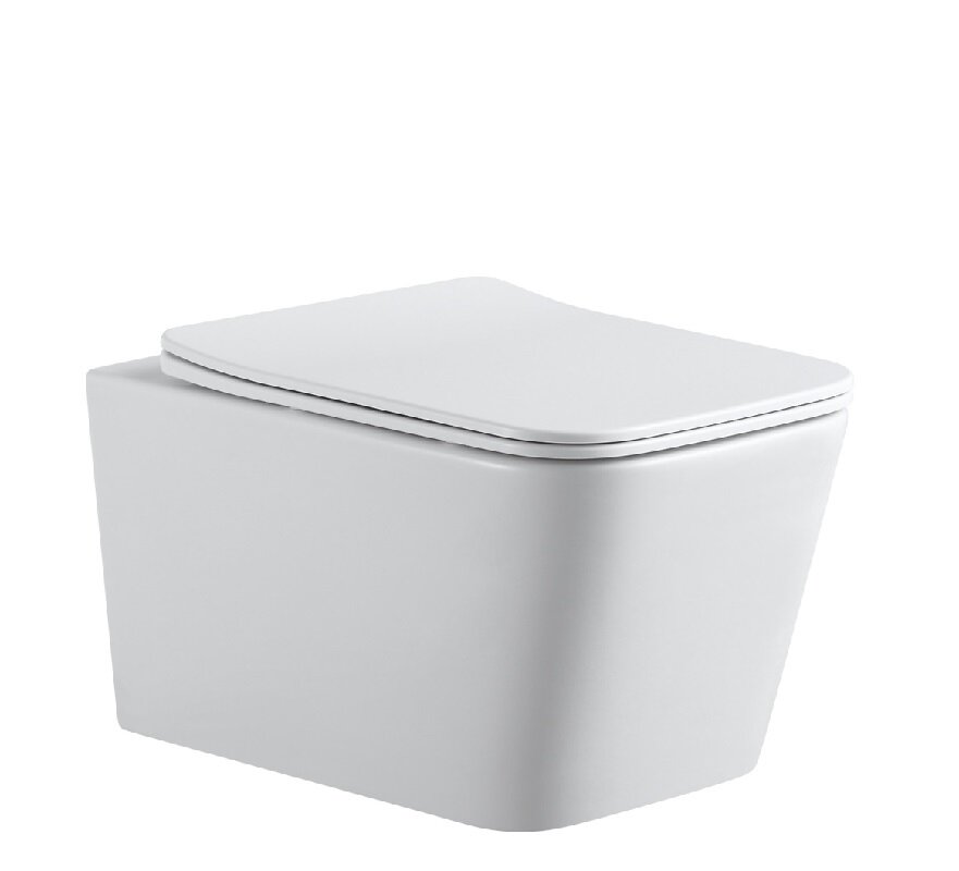 Изображение товара Подвесной безободковый унитаз Aquanet Tavr 2.0 W с системой Rimless и крышкой Slimseat