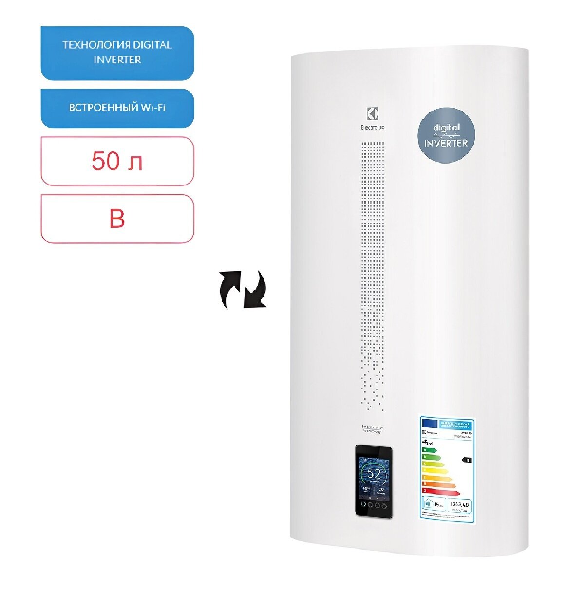 Изображение товара Водонагреватель Electrolux EWH 50 SmartInverter
