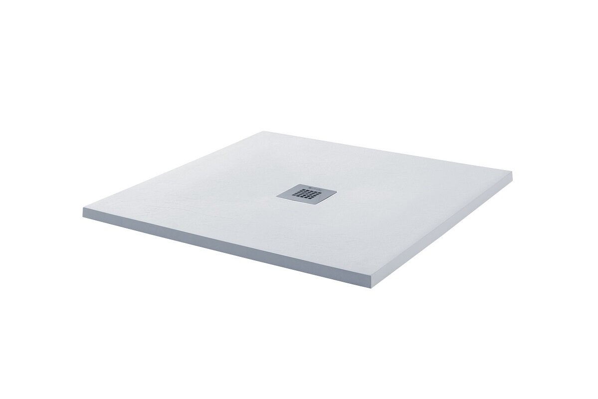Изображение товара Поддон душевой Hidronatur Pleasure ATS-100x100U-W, 100 х 100 см, из литьевого мрамора, белый камень (242248)