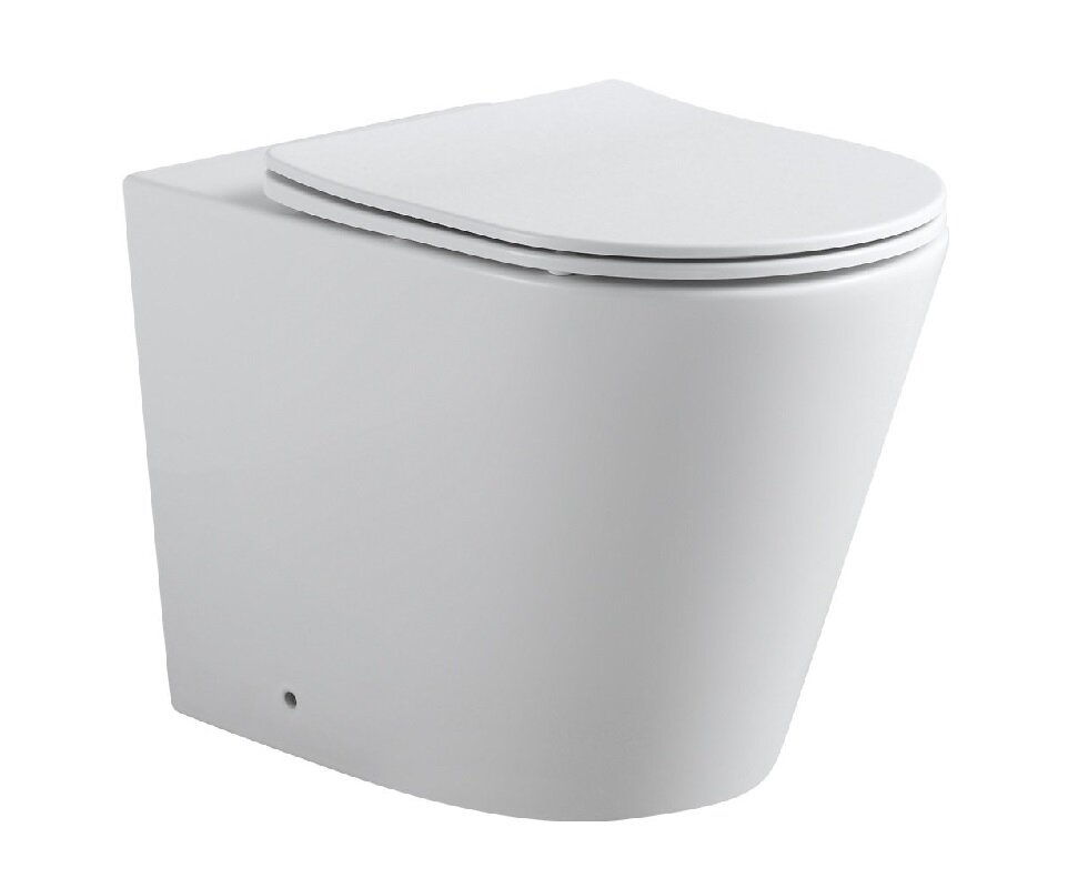 Изображение товара Приставной безободковый унитаз Aquanet Atago 2.0 F LX-1906 (243548), крышка микролифт Slimseat, цвет белый