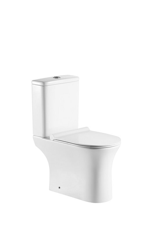 Изображение товара Напольный безободковый унитаз Aquanet Roll 2-C с двухрежимным сливом и крышкой Slimseat