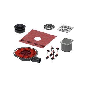 Изображение товара Комплект TECEdrainpoint S, KDP-S110, точечного трапа с сифоном DN 50 с декоративной решеткой