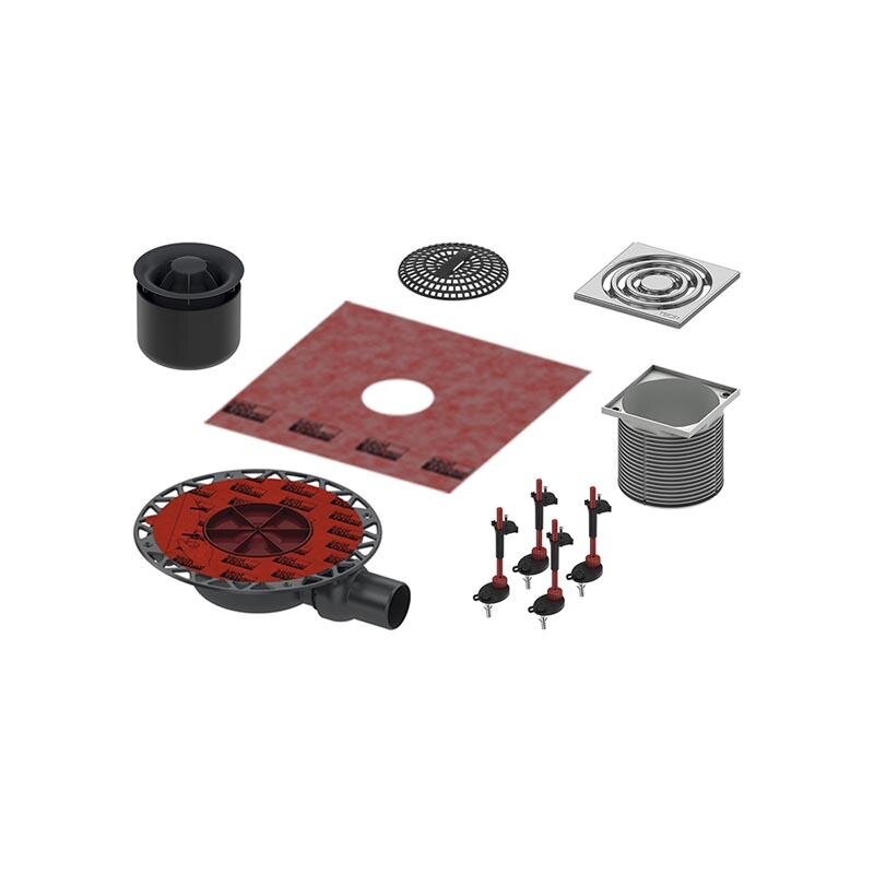 Изображение товара Душевой трап TECE TECEdrainpoint S KDP-S120 с сифоном и решеткой из нержавеющей стали