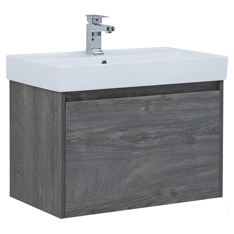 Изображение товара Тумба под раковину Aquanet Nova Lite 75 см влагостойкая с ящиком и ручками