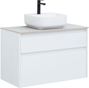 Изображение товара Тумба под раковину Aquanet Nova Lite 242268, 90 см, 2 ящика, цвет белый глянец