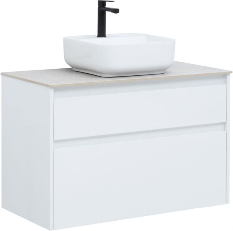 Изображение товара Тумба под раковину Aquanet Nova Lite 242268, 90 см, 2 ящика, цвет белый глянец Изображение товара Тумба под раковину Aquanet Nova Lite 242268, 90 см, 2 ящика, цвет белый глянец