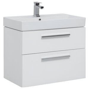 Изображение товара Тумба под раковину Aquanet Nova Lite 75, 2 ящика, белый глянец