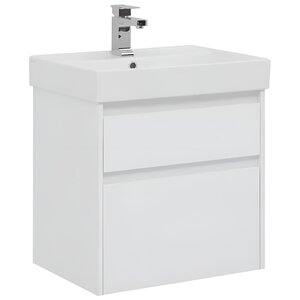 Изображение товара Тумба под раковину Aquanet Nova Lite 242575, 60 см, 2 ящика, цвет белый глянец
