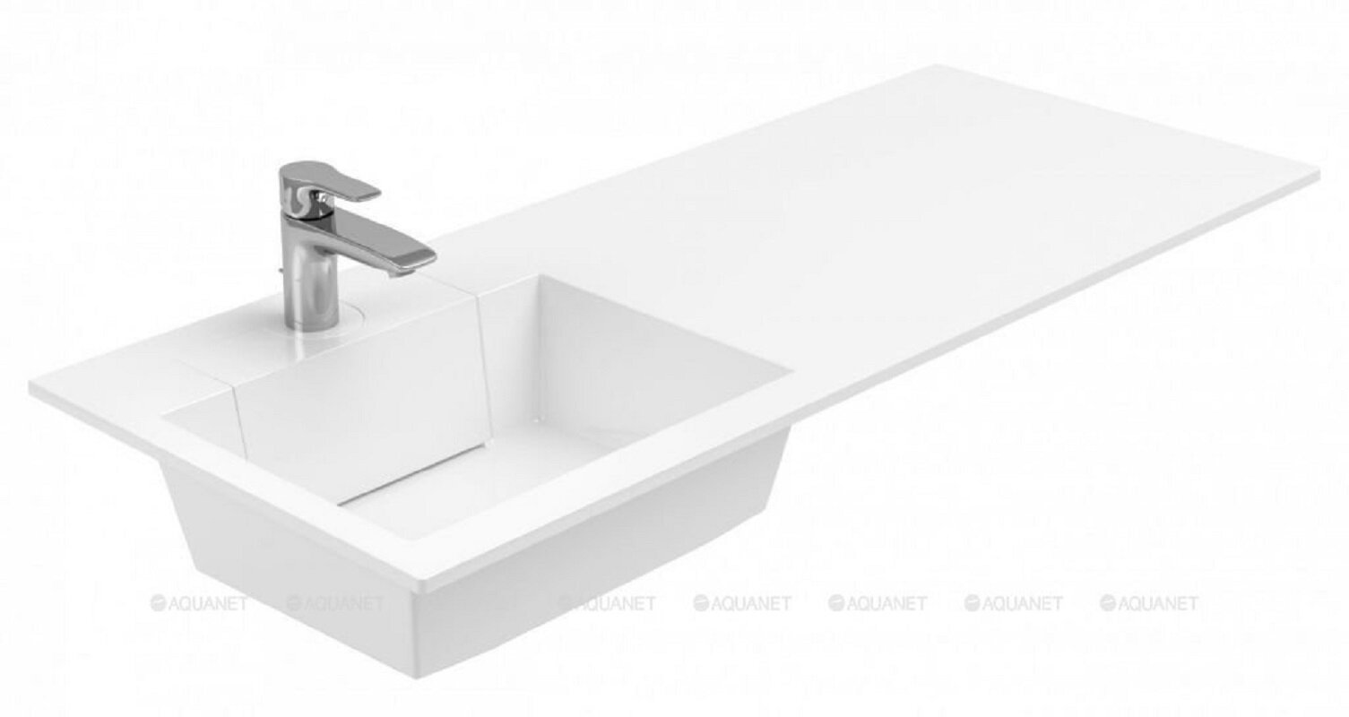 Изображение товара Раковина-столешница Aquanet Фортуна 120 с крылом и полотенцедержателем