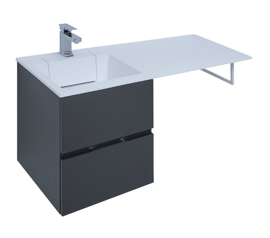 Изображение товара Тумба под раковину Aquanet Алвита 48 серый антрацит