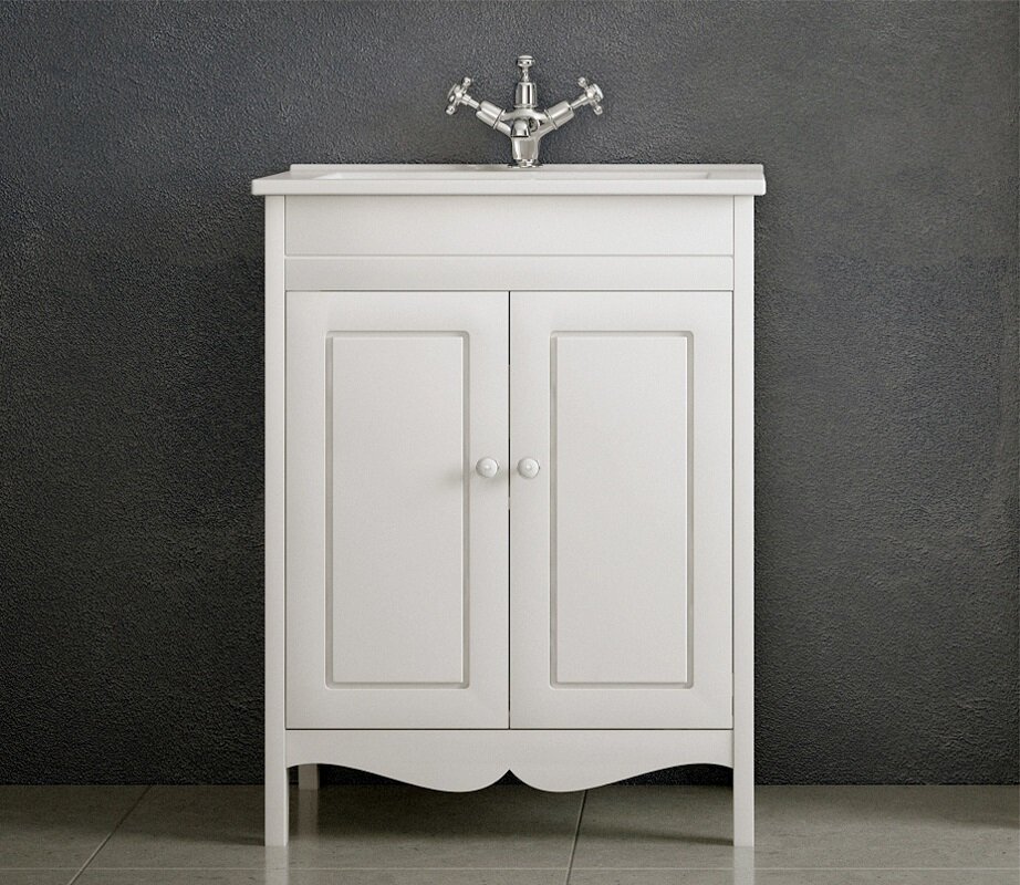 Изображение товара Тумба под раковину Corozo Блюз 65 см белая напольная