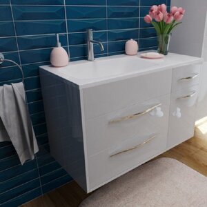 Изображение товара Тумба под раковину Эстет Barcelona с тремя ящиками и распашной дверью