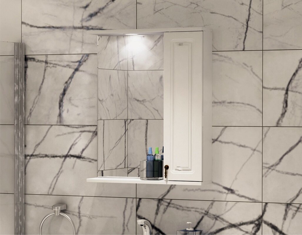 Изображение товара Зеркало-шкаф Corozo Элегия Ретро 60 см с подсветкой и полками