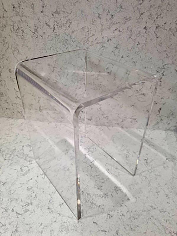 Изображение товара Табурет Dto высотой 40 см из стекла плексиглас белый стильный напольный