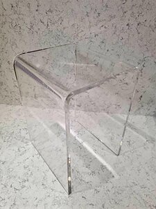 Изображение товара Табурет Dto высотой 40 см из стекла плексиглас белый стильный напольный