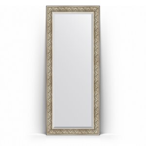 Изображение товара Зеркало в багетной раме Evoform Exclusive Floor BY 6134, 85 x 205 см, барокко серебро