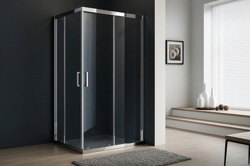 Изображение товара Душевой уголок Royal Bath RB8100 HPD-T-CH 100x80 см с раздвижными дверями хром