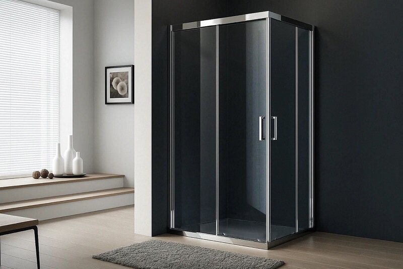 Изображение товара Душевой уголок Royal Bath RB9100 HPD-T-CH 100x90x200 см с раздвижными дверями