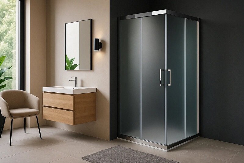 Изображение товара Душевой уголок Royal Bath RB9100 HPD-C-CH, 100 x 90 x 200 см, стекло рифленое, хром