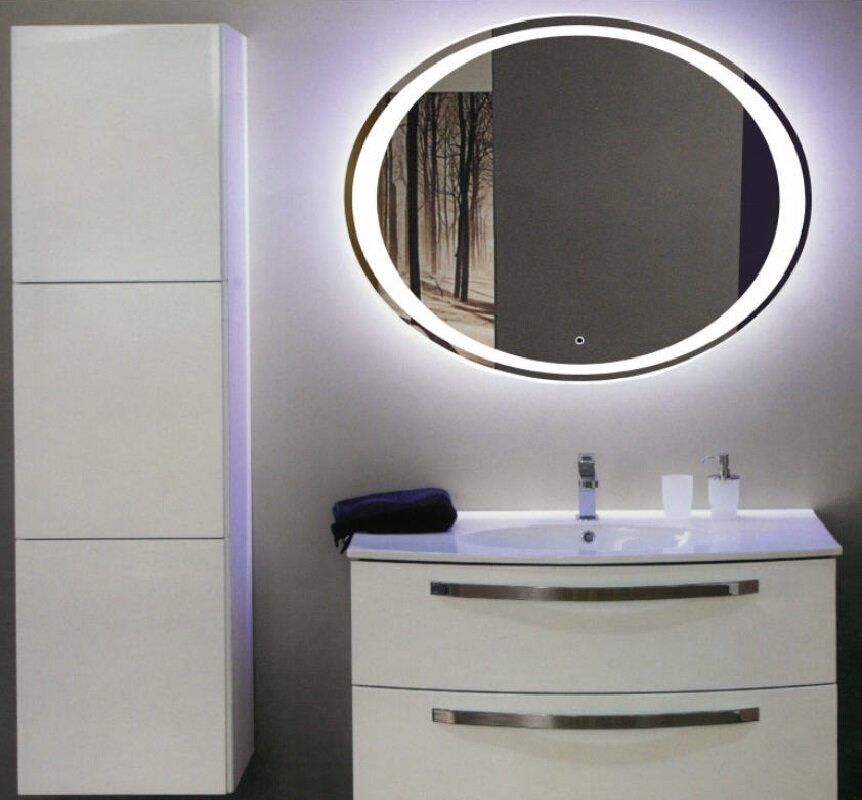 Изображение товара Зеркало Relisan Gloria 90x70 см с LED-подсветкой, IP44 Изображение товара Зеркало Relisan Gloria 90x70 см с LED-подсветкой, IP44