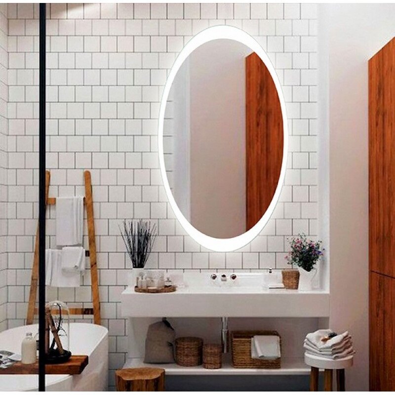 Изображение товара Зеркало Relisan Kasandra с подсветкой 57х77 см овальное с LED освещением