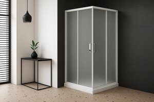 Изображение товара Душевой уголок Royal Bath RB 80 HPD-C, 80 x 80 x 200 см, стекло матовое, белый