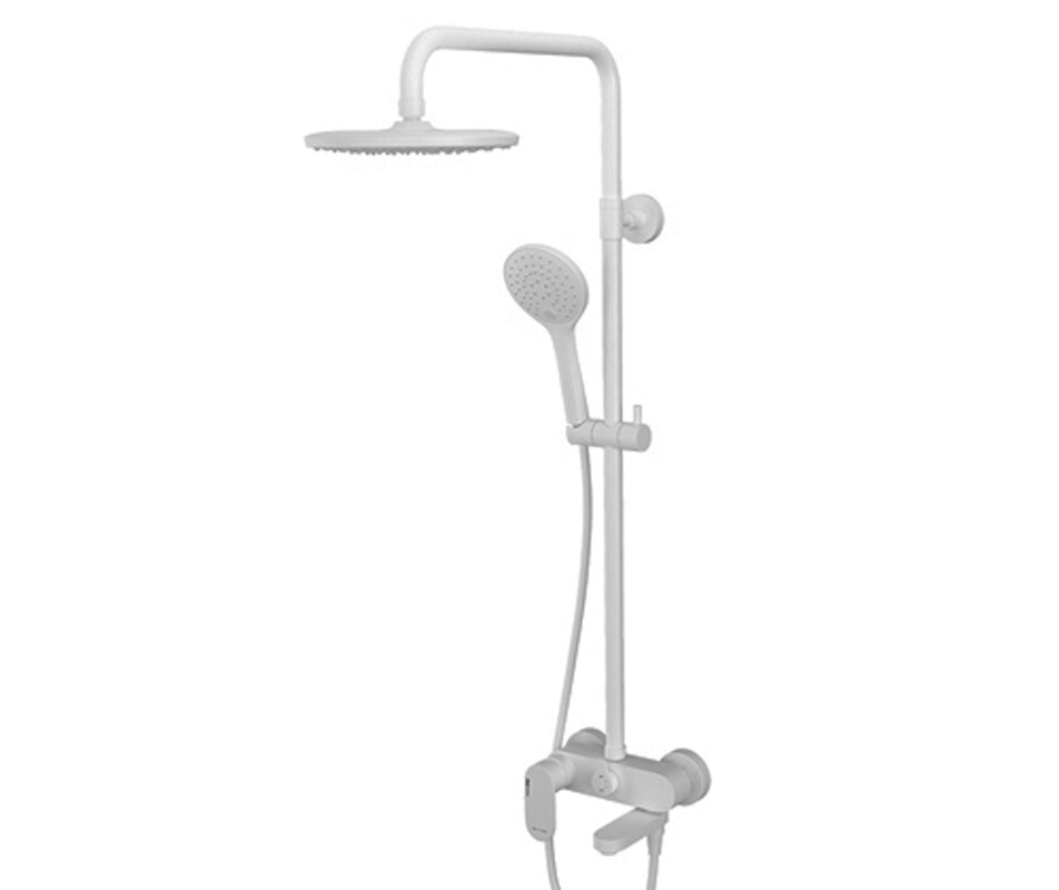 Изображение товара Душевая система WasserKRAFT A18501 с регулируемой стойкой и 3 режимами лейки, белая