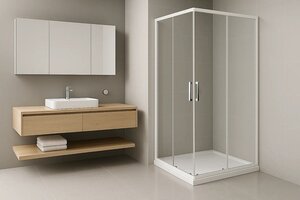 Изображение товара Душевой уголок Royal Bath RB 100 HPD-T, 100 x 100 x 200 см, стекло прозрачное, белый