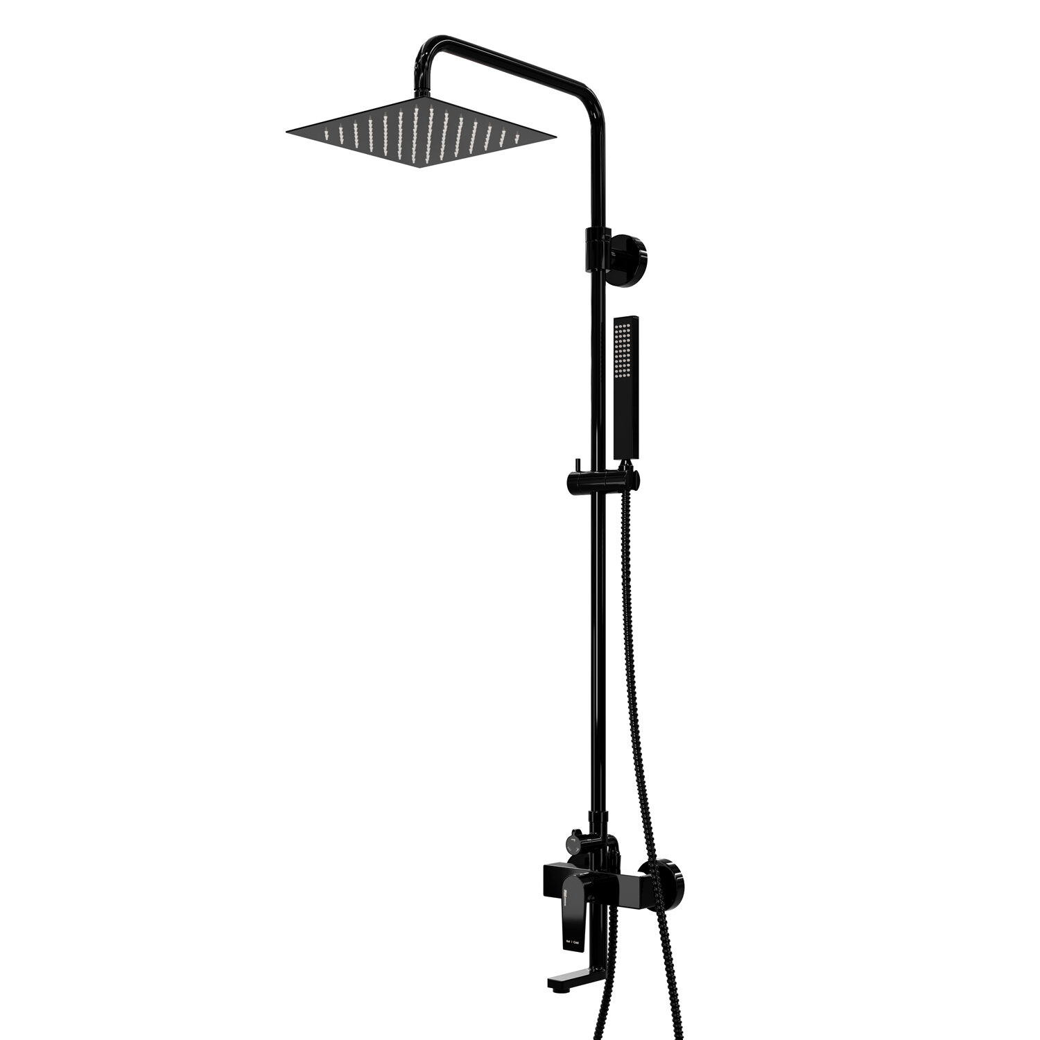 Изображение товара Душевая система WasserKRAFT A16701 с PVD‑покрытием черный глянец Изображение товара Душевая система WasserKRAFT A16701 с PVD‑покрытием черный глянец