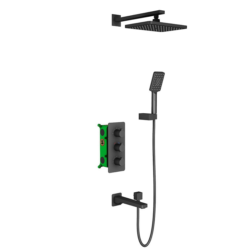 Изображение товара Душевая система скрытого монтажа Timo Petruma SX-5149/03SM с термостатом черная