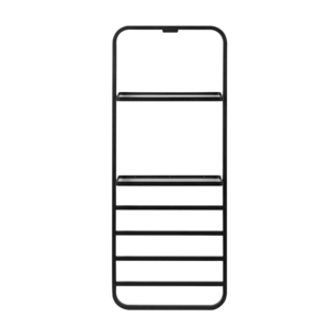 Изображение товара Полотенцесушитель электрический Black&White Moon N-337B, 40 x 101 см, черный матовый, 337BN