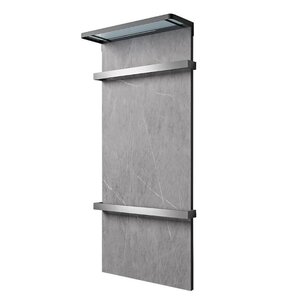 Изображение товара Полотенцесушитель электрический Black&White Moon N-388 AG, 40 x 90 см, с полкой, серый мрамор, 388AG