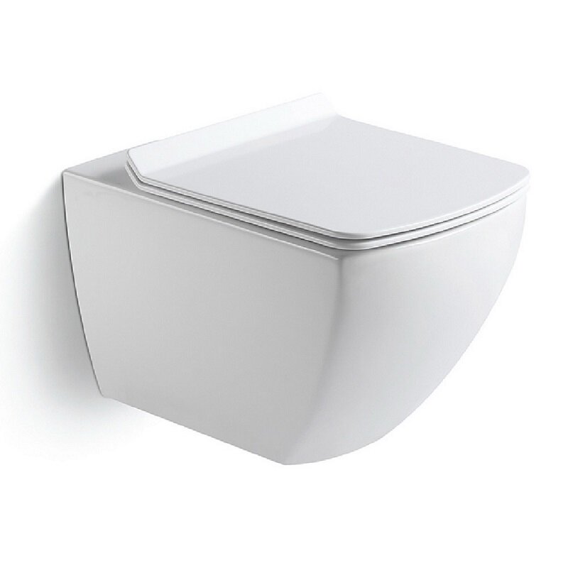 Изображение товара Подвесной безободковый унитаз Black&White Universe W-726 с покрытием Anti-Dirt