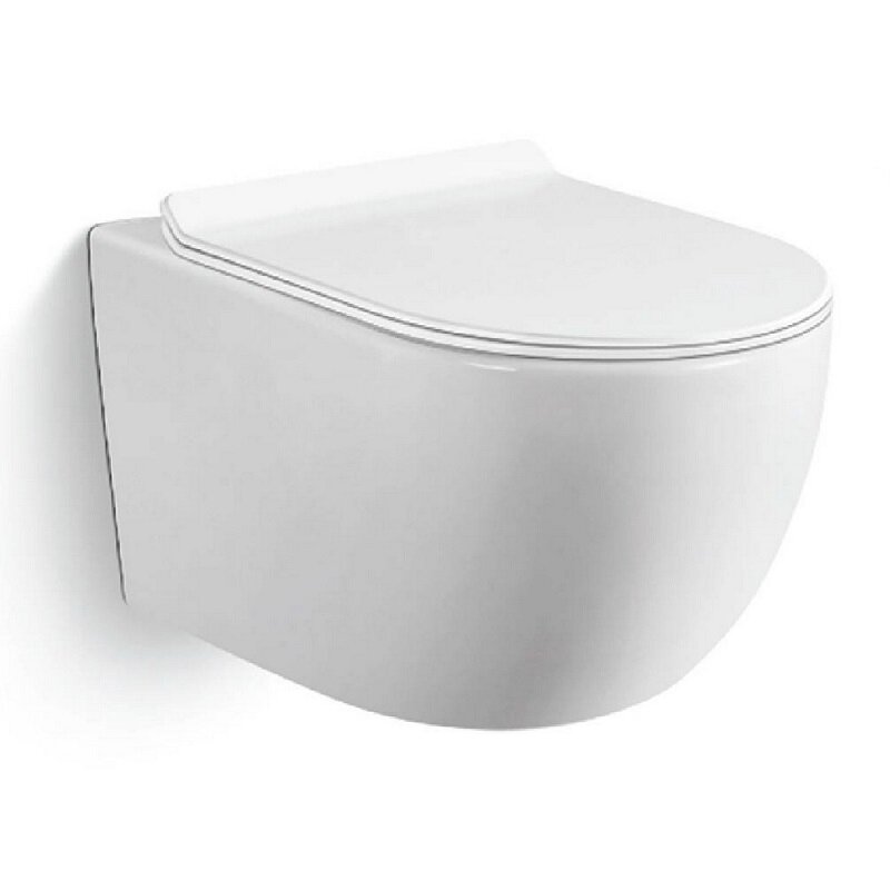 Изображение товара Подвесной безободковый унитаз Black&White Universe W-701 с Anti-Dirt