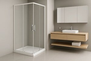 Изображение товара Душевой уголок Royal Bath RB75HPD-T, 75 x 75 x 200 см, стекло прозрачное, белый